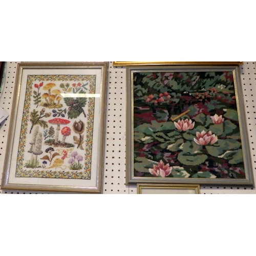 385 - A group of seven needlework pictures (7)