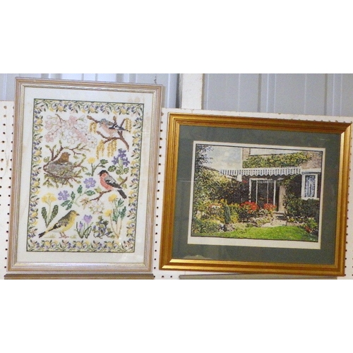 385 - A group of seven needlework pictures (7)