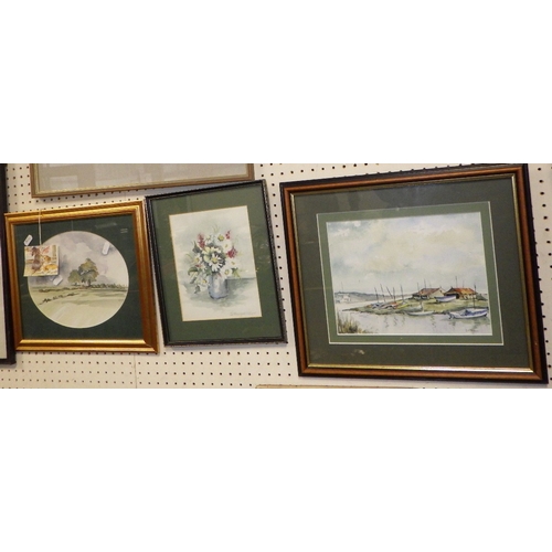 386 - Six framed D Margaret Harper watercolours (6)