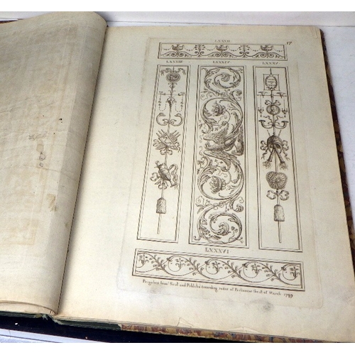 375 - A large book of illustrations of Eighteenth Century decoration, to inc Adams style internal architec... 
