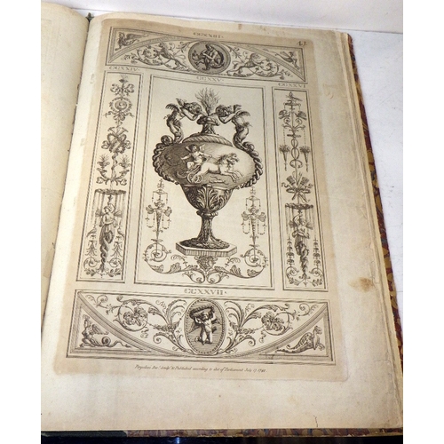 375 - A large book of illustrations of Eighteenth Century decoration, to inc Adams style internal architec... 