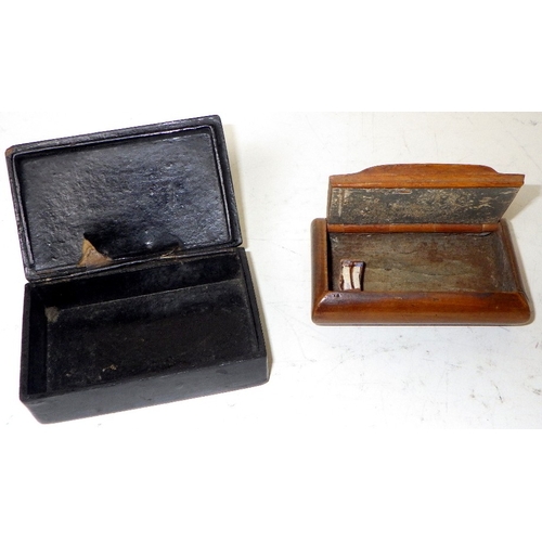 382 - A group of four 19thC and later snuff / tobacco boxes, AF