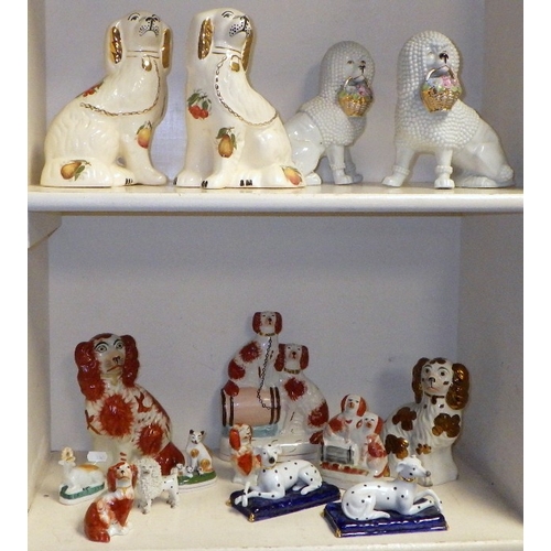 429 - A qty of Staffordshire dogs