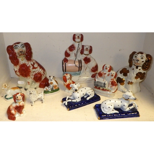 429 - A qty of Staffordshire dogs