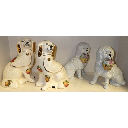429 - A qty of Staffordshire dogs