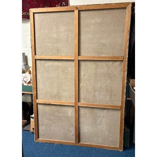 433 - A large oil on canvas of Lovers 120 x 180cm