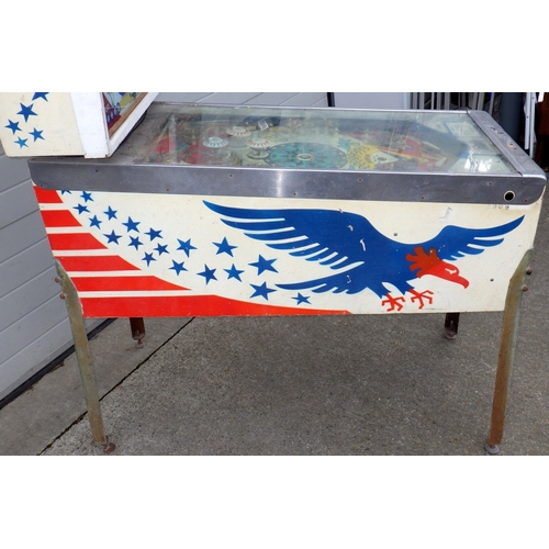 A Bally Freedom Pinball Machine, sold as seen, not used for some time ...