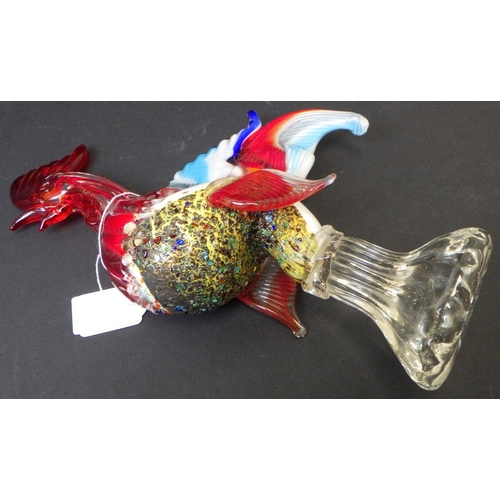 3 - A Murano glass cockerel, 30cm tall
