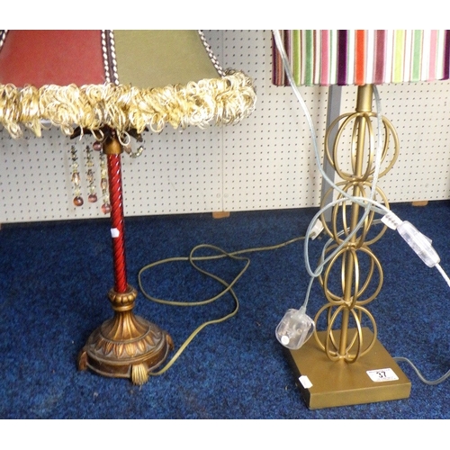 37 - A group of misc table lamps (6)