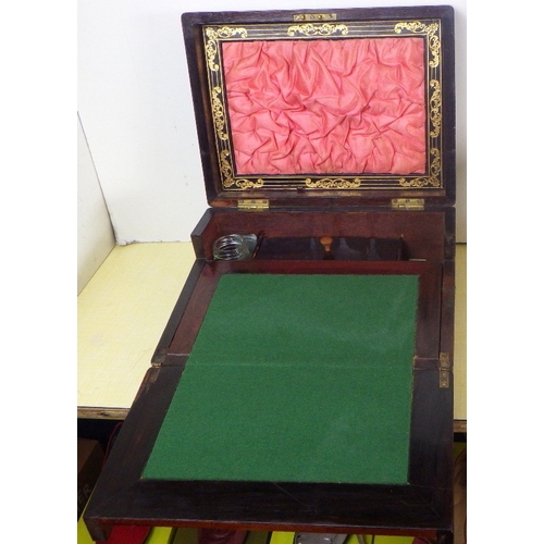 38 - A 19thC rosewood writing box