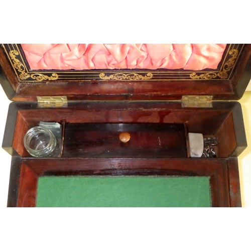 38 - A 19thC rosewood writing box