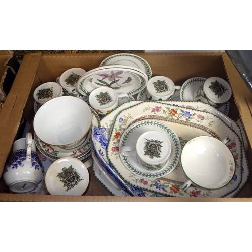 49 - Three boxes of misc ceramics to inc Portmeirion, 19thC tea ware, figures etc, all AF (3)