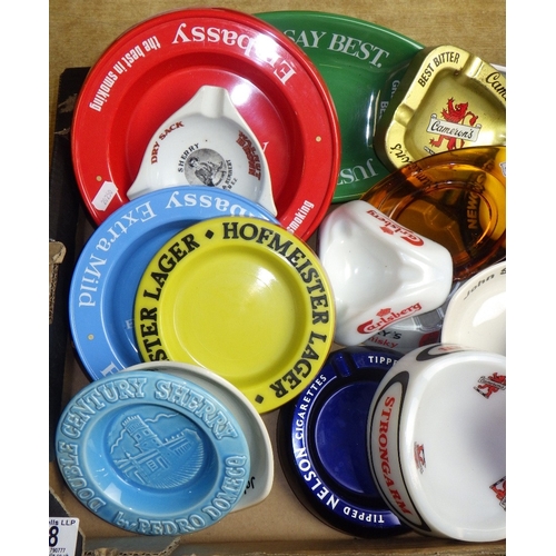 58 - A group of various pub advertising ash trays