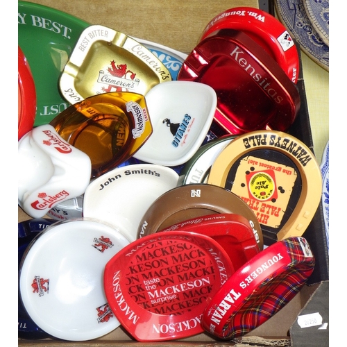 58 - A group of various pub advertising ash trays