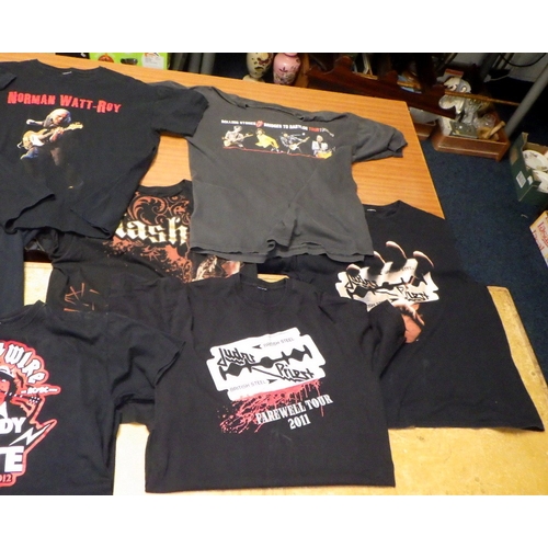 160 - A group of various music tour T-shirts, all worn AF labels removed, possibly medium - large sizes