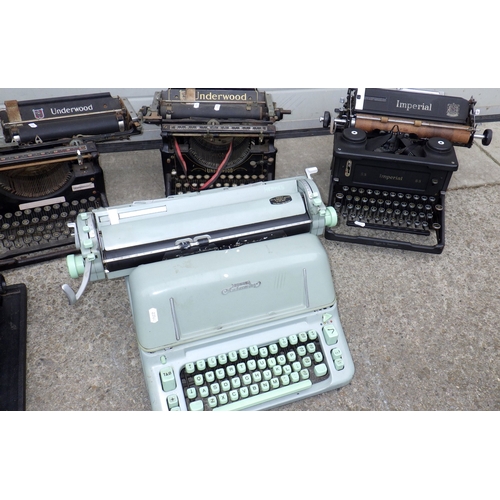 713 - Six various typewriters