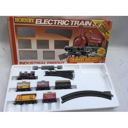 253 - Hornby railways, OO scale, electric train set, boxed, Industrial freight , incomplete no transformer