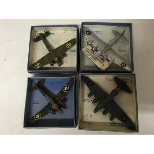 2091 - Dinky toys, a collection of boxed Diecast aircraft including #62C Armstrong Whitworth bomber, #62G F... 