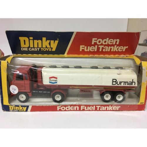 2096 - Dinky toys, #950 Foden fuel tanker ,Burmah, boxed, damaged window on box
