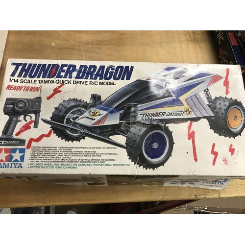Tamiya, 1:14 scale Thunder dragon RC model, in playworn condition