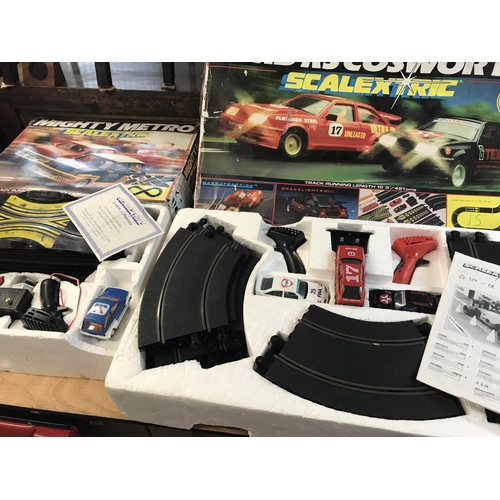 2336 - Scalextric, boxed, including Ford Cosworth RS set and Mighty Metro set