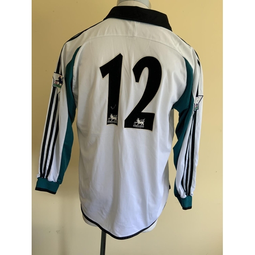 11 - 1999/2000 Andy Griffin Newcastle United Match Issued Football Shirt: Long sleeve white Adidas shirt ... 