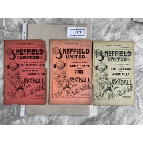 133 - 1900/1901 Sheffield United Reserve Football Programmes: 4 pagers v Roundel Attercliffe and Coalville... 