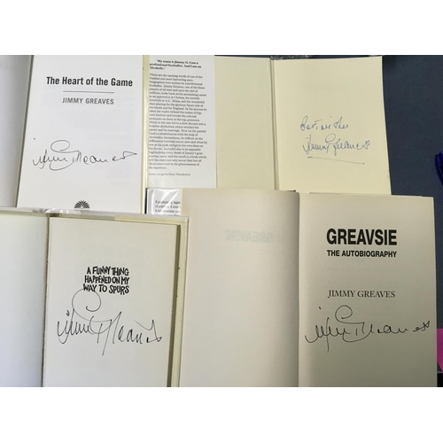 1422 - Jimmy Greaves Signed Tottenham Football Books: Four different books all neatly signed inside without... 