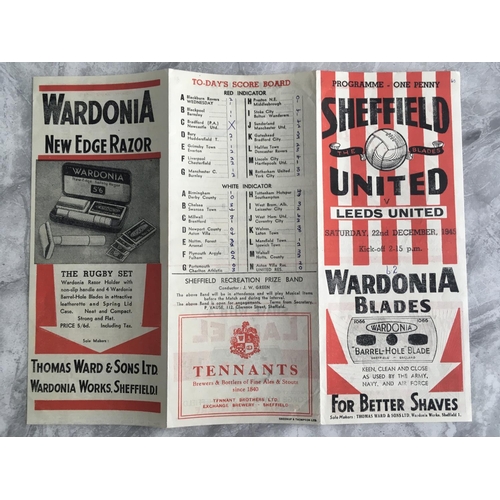 146 - 45/46 Sheffield United v Leeds United Football Programme: Good condition gatefold programme from the... 