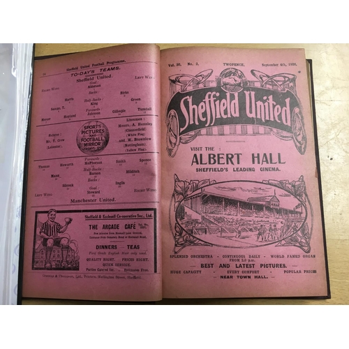 155 - 1926/27 Sheffield United Bound Volume Of Football Programmes: All 21 League matches plus Bury abando... 