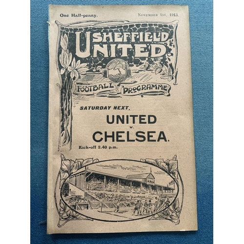 165 - 1913/14 Sheffield United Reserves v Leeds City Football Programme: Good condition 4 pager from the l... 