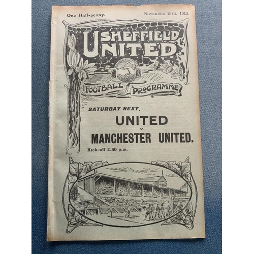 167 - 1913/14 Sheffield United Reserves v Grimsby Town Football Programme: Good condition 4 pager from the... 