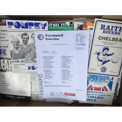 191 - Chelsea European + Friendly Football Programmes: Some aways included starting from the late 60s. Goo... 