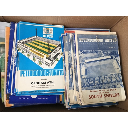 192A - Peterborough United Football Programmes: Large quantity of mainly homes with some Nice 60s also. (Bo... 