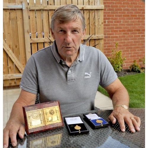 2 - Colin Todd 96/97 Bolton Wanderers 1st Division Winners Football Medal: Gold medal in original Vaught... 