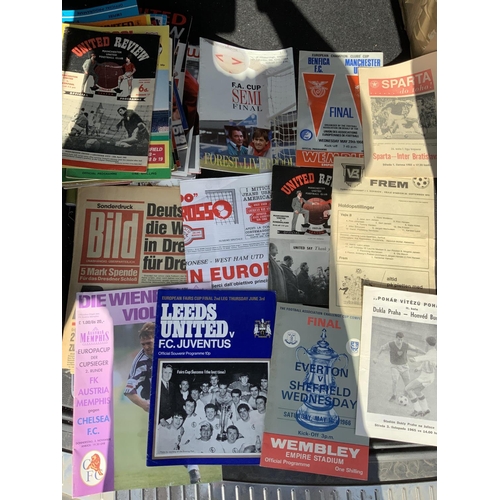 210 - Big Match Football Programme Box: Varied box with many Finals, Man Utd European and Treble Season, 6... 