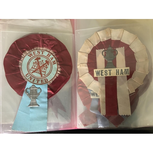 222 - West Ham Football Rosette Collection: From the 50s 60s and 70s to include some rare ones indeed. Som... 