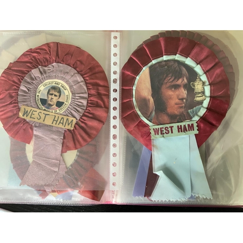 222 - West Ham Football Rosette Collection: From the 50s 60s and 70s to include some rare ones indeed. Som... 