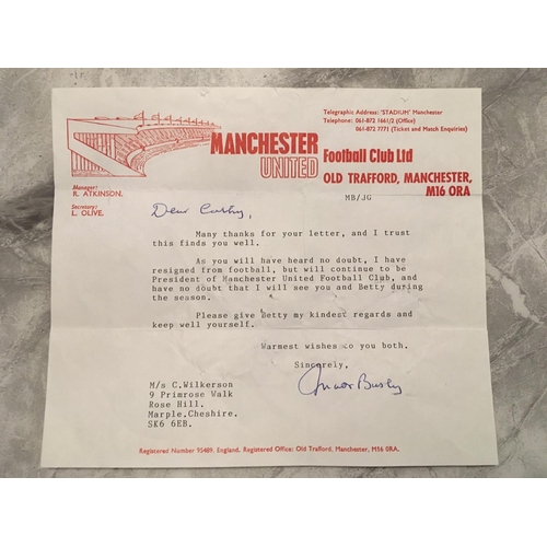 254 - Sir Matt Busby Manchester United Private Letters: All on Manchester United headed paper covering a h... 