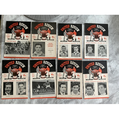 255 - 55/56 Manchester United Home Football Programmes: 21 League homes from the season that Man Utd won t... 