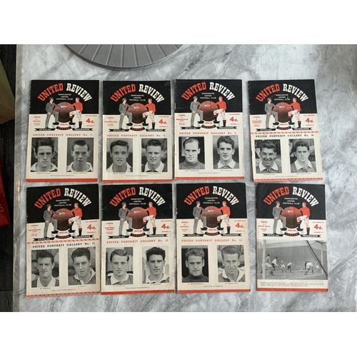 255 - 55/56 Manchester United Home Football Programmes: 21 League homes from the season that Man Utd won t... 