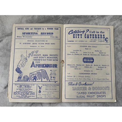 268A - 47/48 Everton v Manchester United Football Programme: Dated 10 4 1948 in good condition with no team... 