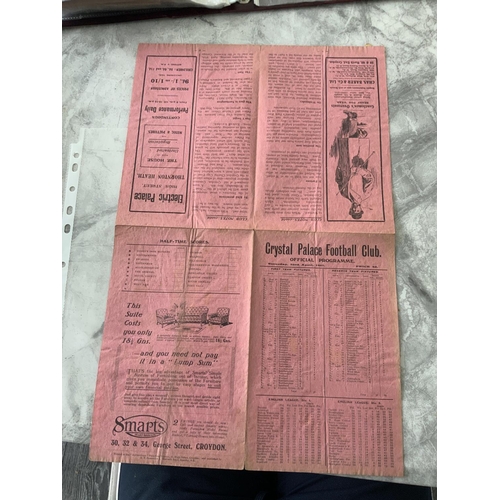 54 - 1920/21 Crystal Palace v Northampton Football Programme: Dated 23 4 1921 in very good condition with... 