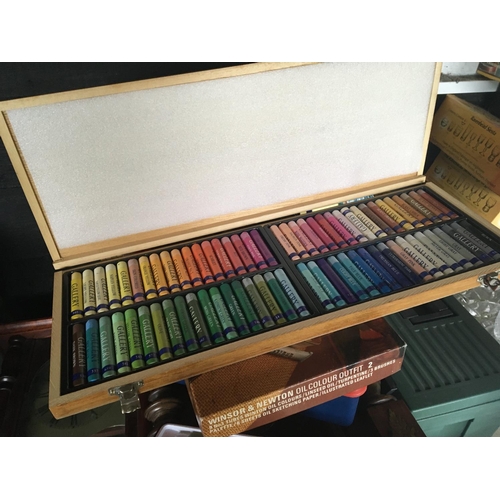 11 - A collection of artist Patel and watercolour paints in boxes NO RESEVE.