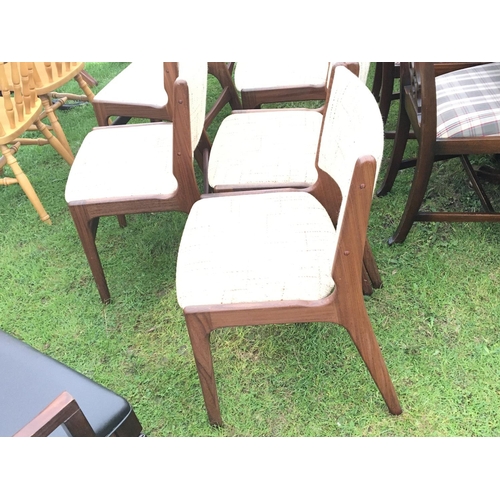 235 - A matching set of six Modern design Danish Teak hardwood chairs  (6)