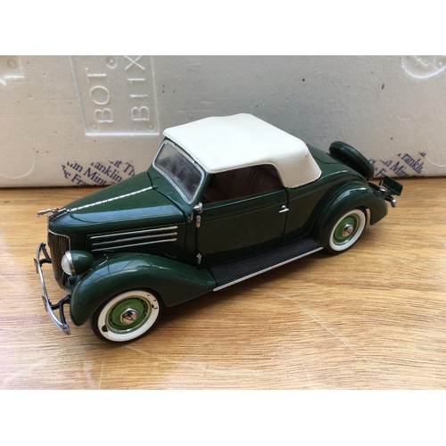 255 - Franklin mint, boxed, diecast, 1:24 scale, 1936 Ford delux Cabriolet