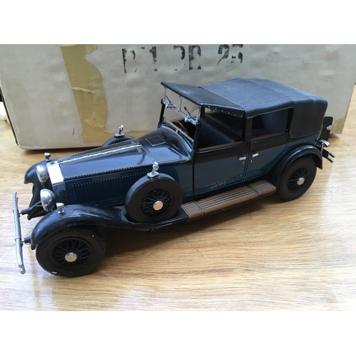 256 - Franklin mint, boxed, diecast, 1:24 scale, 1929 Rolls Royce phantom I cabriolet de ville