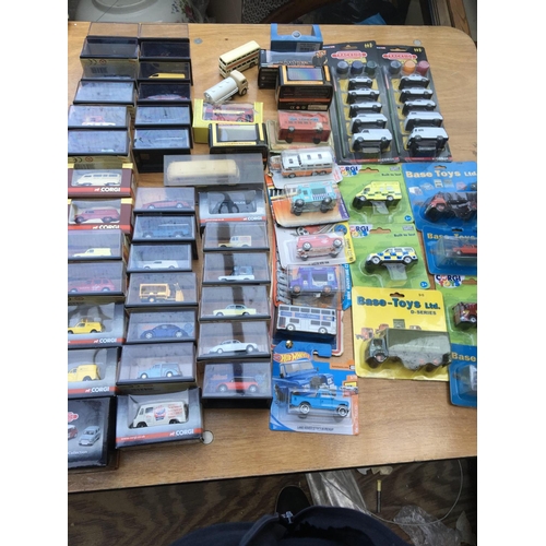 261 - A collection of boxed diecast vehicles including 1:76 scale, Corgi, Oxford, Hot wheels, Base toys et... 