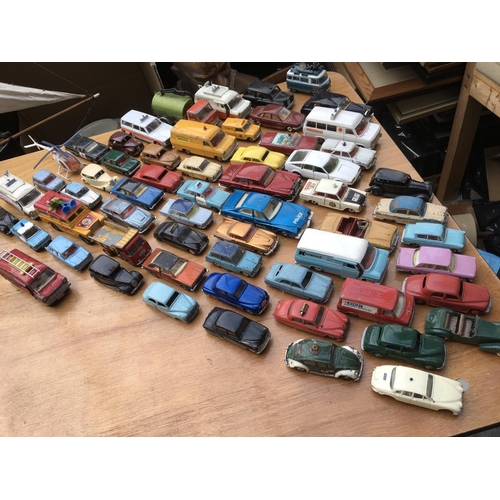 288 - A collection of playworn diecast vehicles including Corgi and Dinky