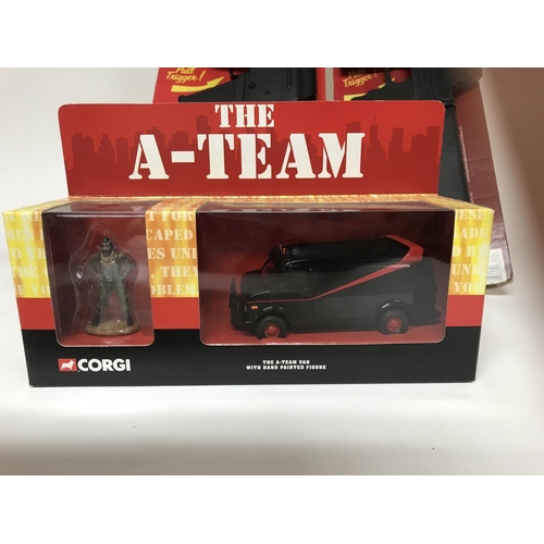 352 - 2 Daisy toy A-Team toy guns and a Corgi Van.